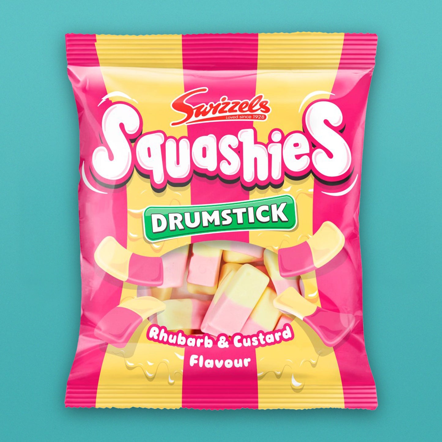 Swizzels Squashies Drumstick Rhubarb & Custard