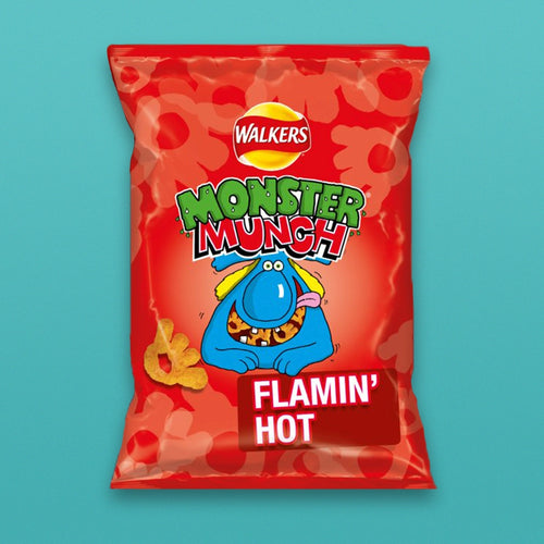 *Short Date* Walker's Monster Munch Flamin Hot Crisps (72g pack)