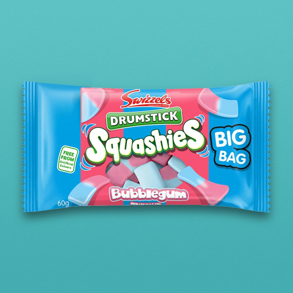 Swizzels Drumstick Squashies Bubblegum 60g Bag