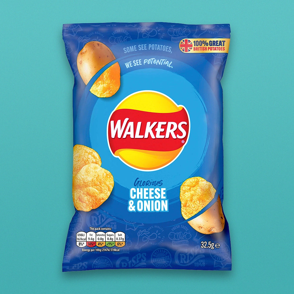Walker's Cheese & Onion Crisps