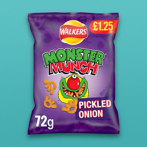Walker's Monster Munch Pickled Onion Crisps (72g pack)